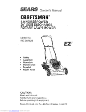 Craftsman EZ3 917.387023 Owner's Manual