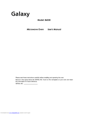 Galaxy 86030 User Manual
