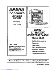 Kenmore 911. 47169 Owner's Manual