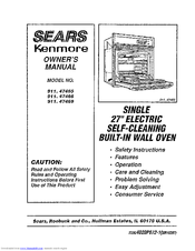 Kenmore 911.47465 Owner's Manual