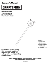Craftsman 316.79248 Operator's Manual