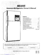Kenmore 71578 Owner's Manual