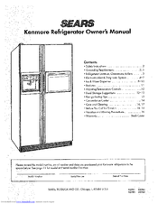 Kenmore 53781 Owner's Manual