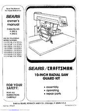 Craftsman 113.197411 Owner's Manual