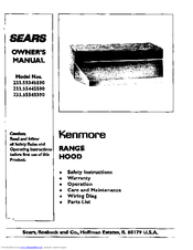 Kenmore KENMORE 233.5534559 Owner's Manual