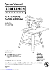 Craftsman 315.220100 Manuals | ManualsLib