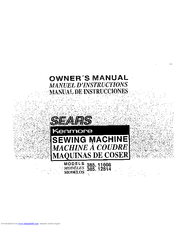Kenmore 385.11608 Series Owner's Manual