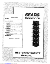 Kenmore 911.3632090 User & Care Manual