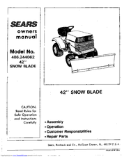 Sears 486.244062 Owner's Manual