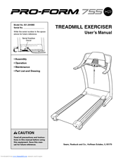 Sears 755xp Treadmill User Manual