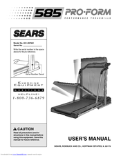 Pro-Form Proform Treadmill 585 User Manual