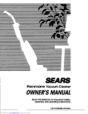 Kenmore Vacuum Cleaner Owner's Manual