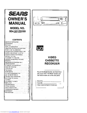 Sears 934.5512559 Owner's Manual