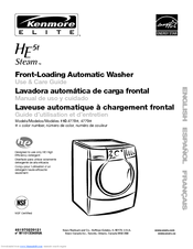 Kenmore Elite HE5t Steam 110.4779 Series Use & Care Manual