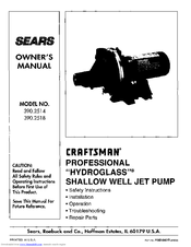 Craftsman 390.2514 Owner's Manual