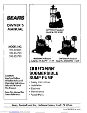 Craftsman 390.30479 Owner's Manual