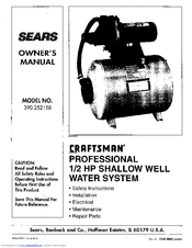 Craftsman 390.252158 Owner's Manual