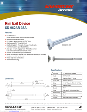 ENFORCER Enforcer Access SD-962AR-36A Specifications