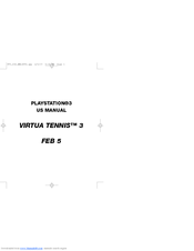 PlayStation VirtuaTennis 3 061213 Owner's Manual