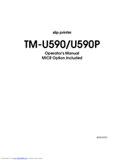 Epson TM-U590/U590P Operator's Manual
