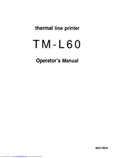 Epson TM-L60 Operator's Manual