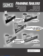 Senco FramePro 600 Series Operating Instructions Manual