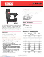 Senco SLS18Mg Specification Sheet