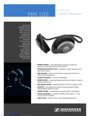 Sennheiser MM 100 Specification Sheet
