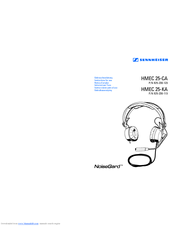 Sennheiser NoiseGard HMEC 25-KA Instructions For Use Manual