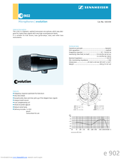 Sennheiser evolution 902 Specification Sheet