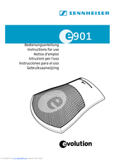 Sennheiser Evolution 901 Instructions For Use Manual