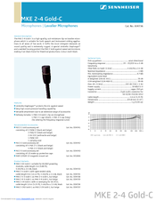 Sennheiser MKE 2-4 Gold-C Specification Sheet