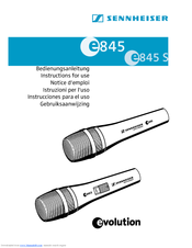 Sennheiser E 845 - 03-07 Instructions For Use Manual