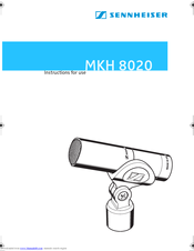 Sennheiser MKH 8020 Instructions For Use Manual