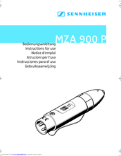 Sennheiser MZA 900 P Instructions For Use Manual
