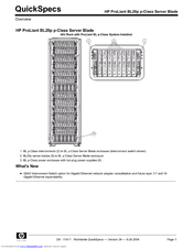 HP QUICKSPECS BL20P Specification