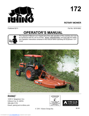RHINO 00781400C Operator's Manual