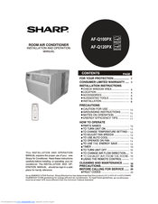 Sharp AF-Q120PX Installation And Operation Manual