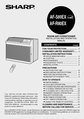 Sharp AF-R80EX Installation And Operation Manual