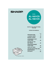 Sharp AL 1661CS - B/W Laser - All-in-One Operation Manual