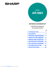 Sharp AR-NB3 Printing Manual