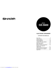 Sharp OZ-5600 Operation Manual