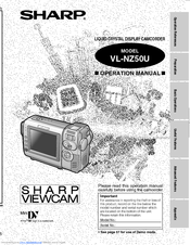 Sharp ViewCam VL-NZ50U Operation Manual