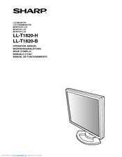 Sharp LL-T1820-H Operation Manual