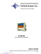 VarTech Systems VT19B-PW User Manual