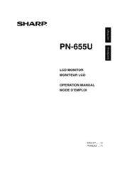 Sharp PN-655U Operation Manual