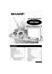 Sharp 25C340 Operation Manual