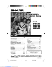 Sharp 32N-S400 Operation Manual