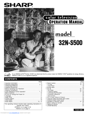Sharp 32N-S500 Operation Manual
