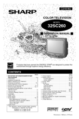 Sharp 32SC260 Operation Manual